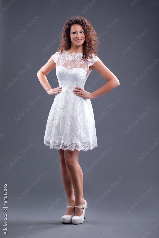 Beautiful curly elegant woman Beautiful curly elegant woman