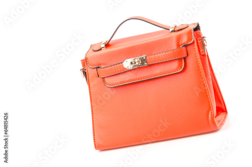 Handbag isolated white background