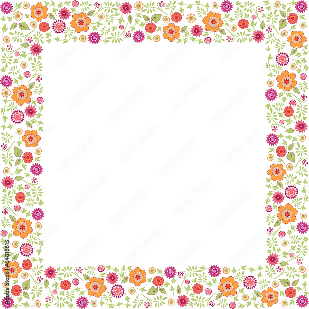 vector floral frame for your text