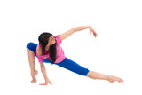 Female dancer stretching