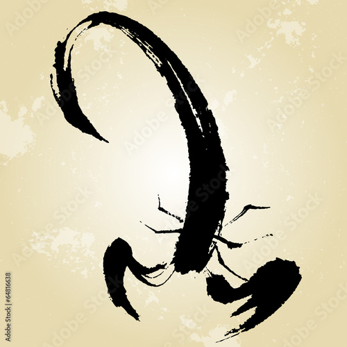 Scorpion Style Chinese Paintings Brush photo