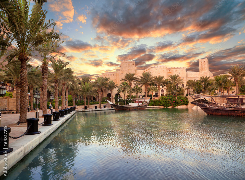 Beautiful views of Madinat Jumeirah hotel