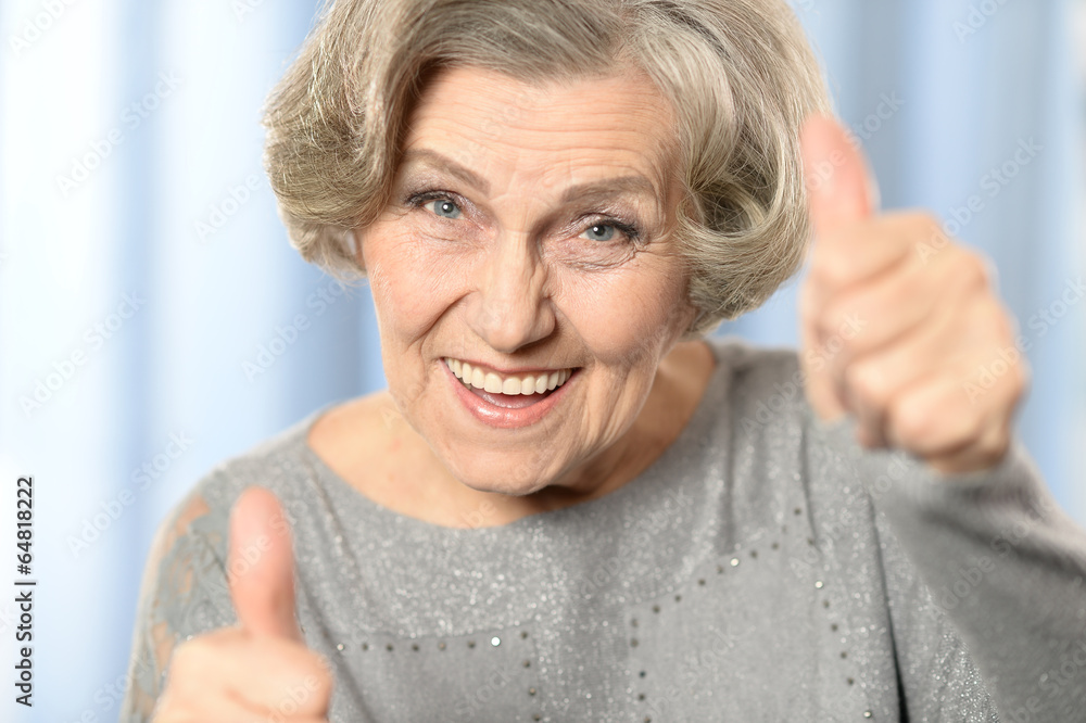 Happy old woman Happy old woman