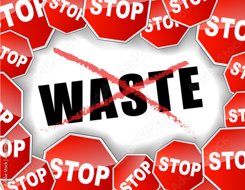 Stop waste concept