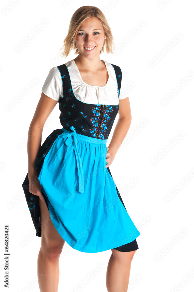 Frau in einem Dirndl