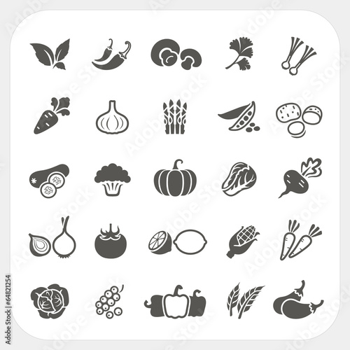 Vegetable icons set