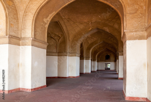 Row of Arches Leading to a Door Moghal Architecture