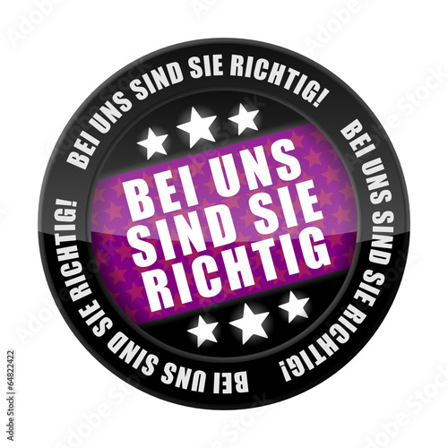 button 201405 bei uns sind sie richtig I