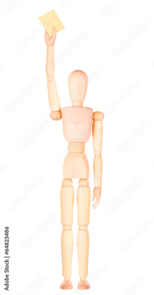 wooden Dummy with envelope wooden Dummy with envelope
