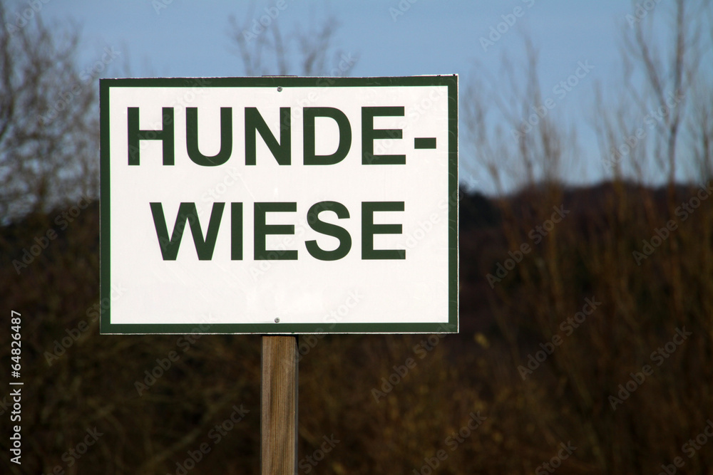 Schild Hundewiese Schild Hundewiese