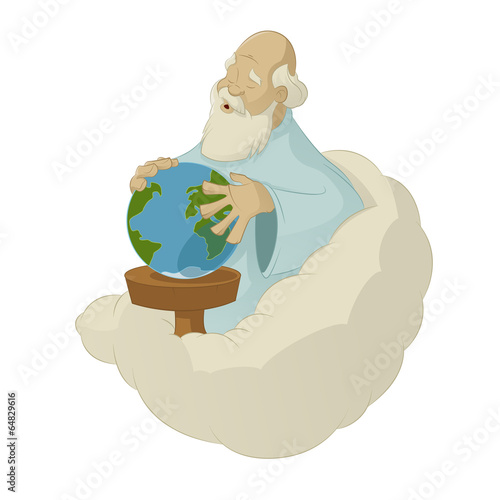 Vector image of creation world by God