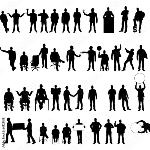 MEGA COLLECTION OF FORTY BUSINESS MAN SILHOUETTE 2