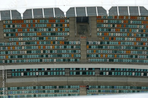 Above view to part of interior of stadium in Durban