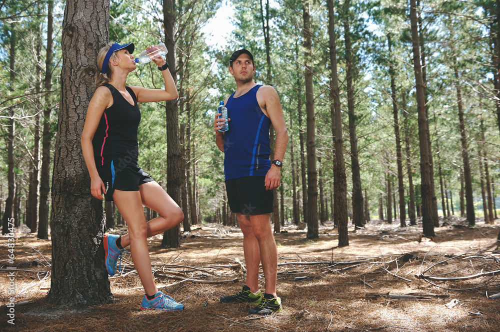 Fototapeta premium marathon water drinking