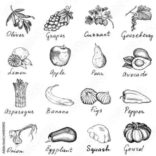 berries and vegetables