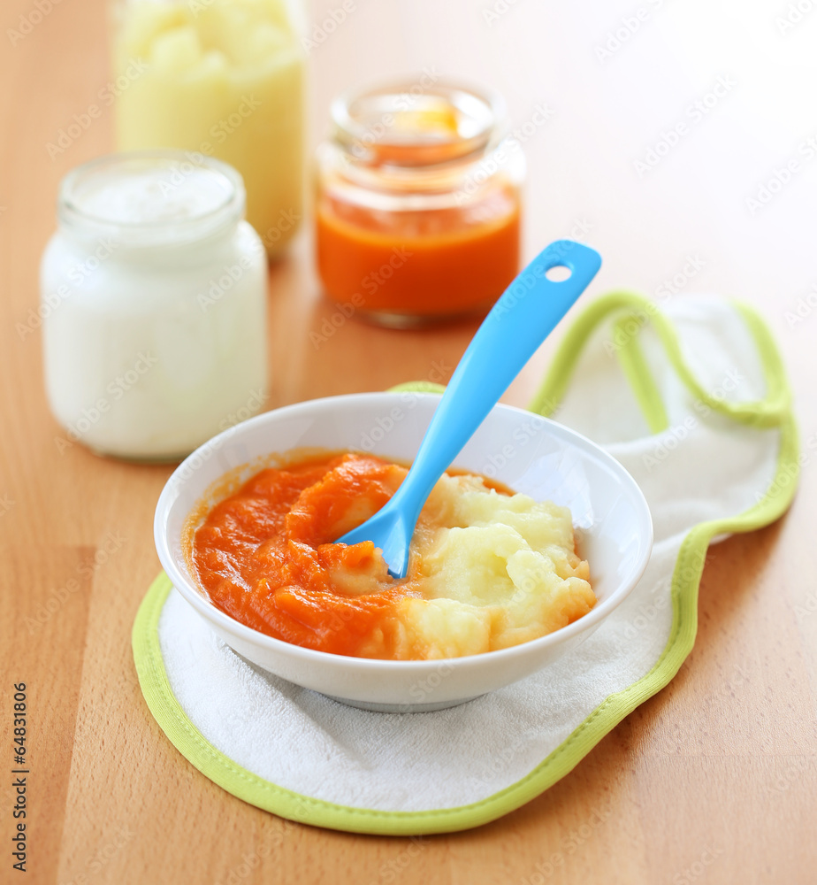 Baby potato and carrot puree