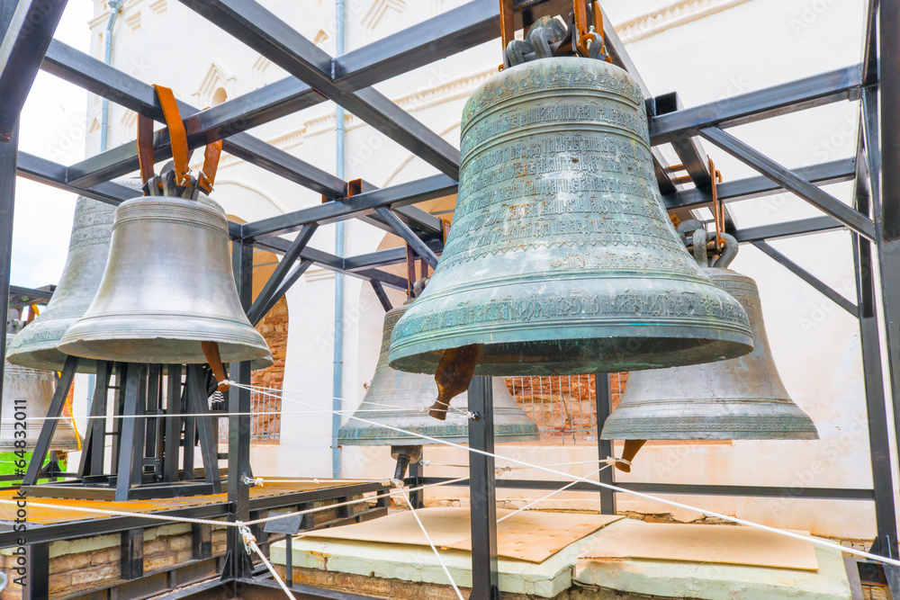 large ancient church bells in the museum