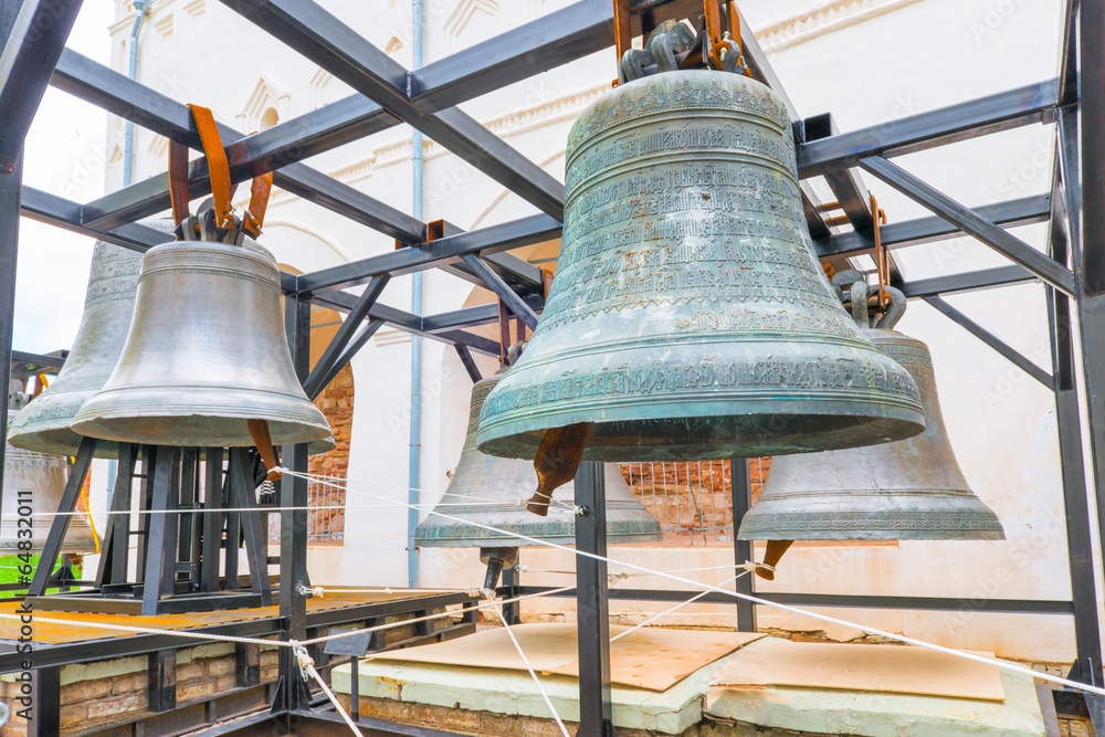 Obraz premium large ancient church bells in the museum