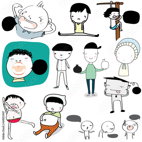 Boy with emotion Vector