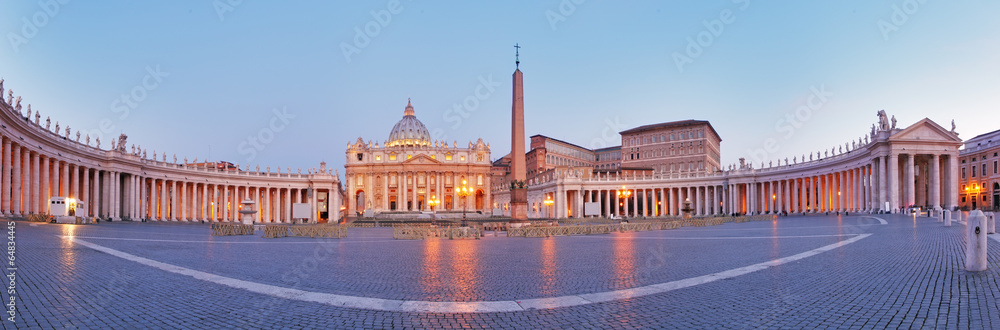 Naklejka premium Panoramiczny widok na Watykan, Rzym.