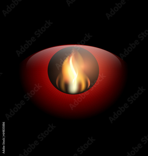 red eye and flame