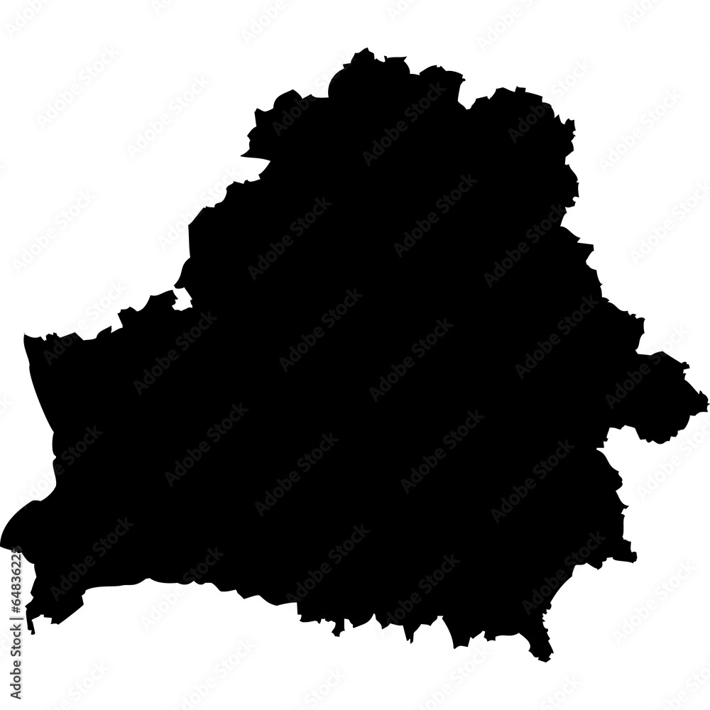 High detailed vector map - Belarus.