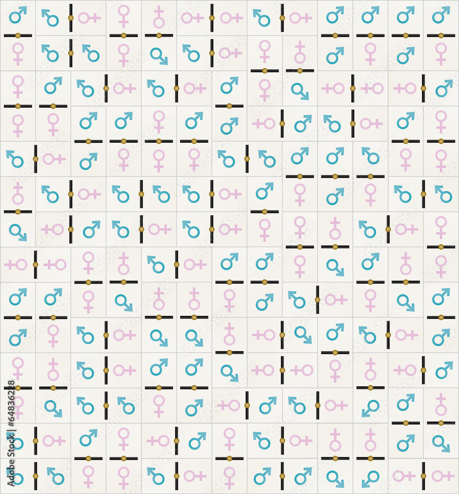 illustration texture dominoes with male and female symbols illustration texture dominoes with male and female symbols
