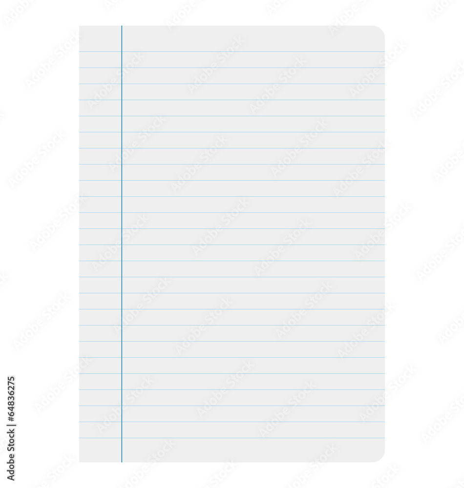 illustration of paper sheet with margin lines illustration of paper sheet with margin lines