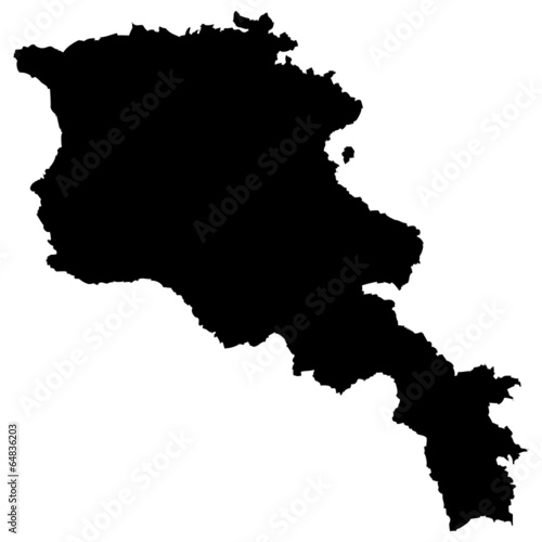 High detailed vector map - Armenia.