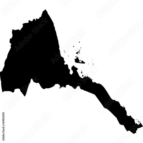 High detailed vector map - Eritrea.
