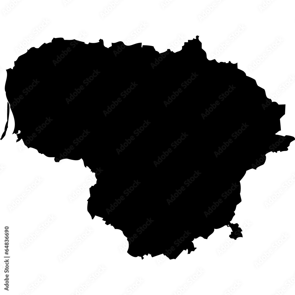 High detailed vector map - Lithuania. High detailed vector map - Lithuania.