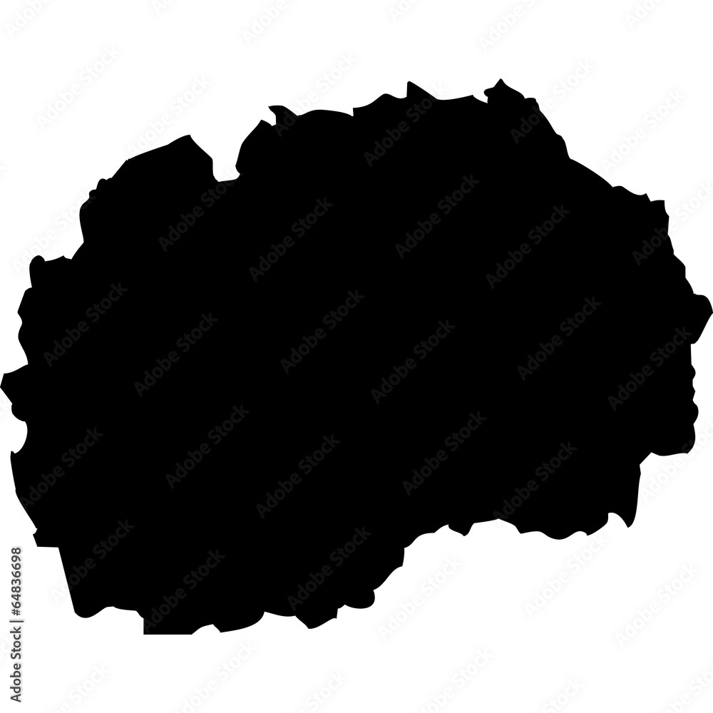 High detailed vector map - Macedonia. High detailed vector map - Macedonia.