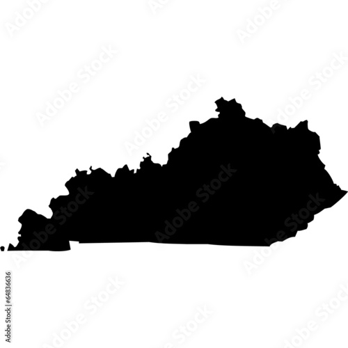 High detailed vector map - Kentucky.