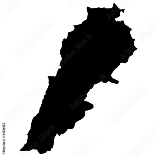 High detailed vector map - Lebanon.
