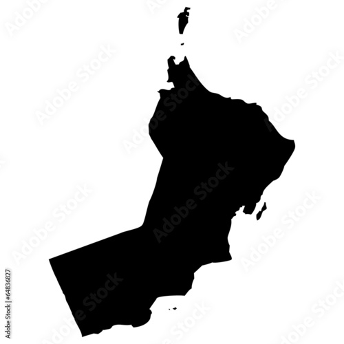 High detailed vector map - Oman.