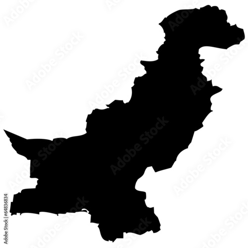 High detailed vector map - Pakistan.