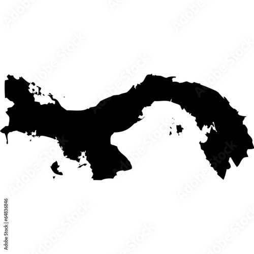 High detailed vector map - Panama.