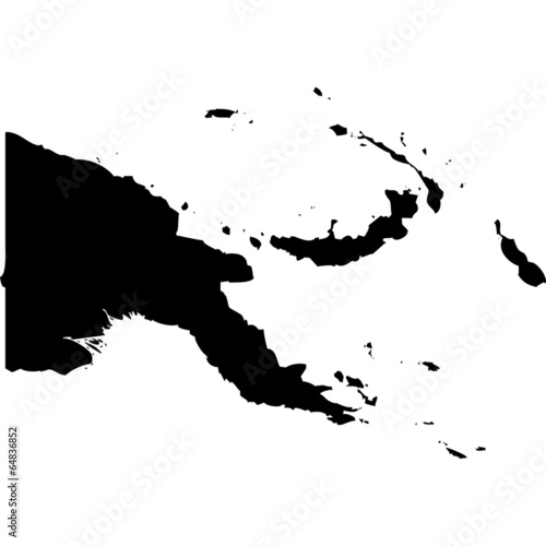 High detailed vector map - Papau New Guinea.