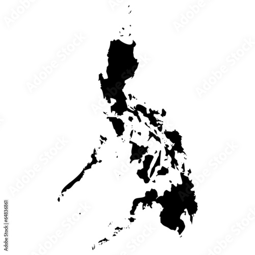 High detailed vector map - Philippines.