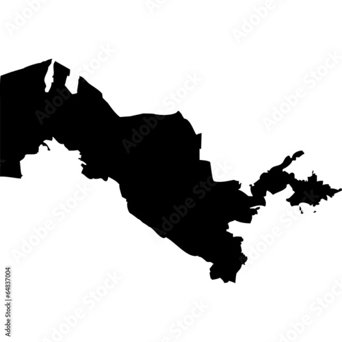 High detailed vector map - Uzbekistan.