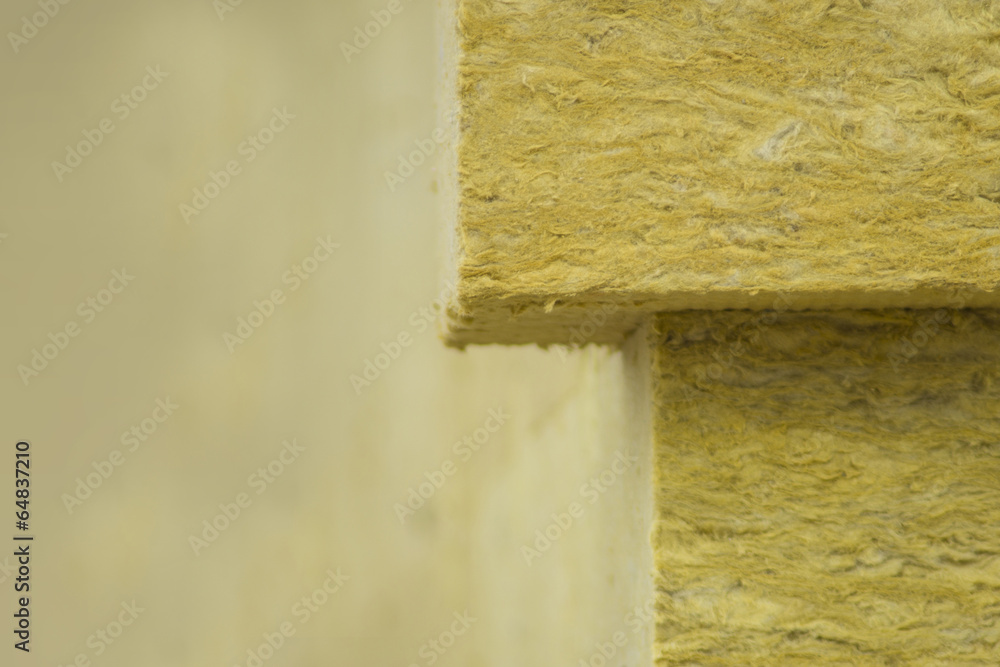 Obraz premium Basalt wool as thermal insulation