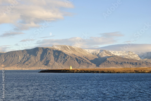 Mer  Oc  an  Ile  Montagne  Ciel  Islande