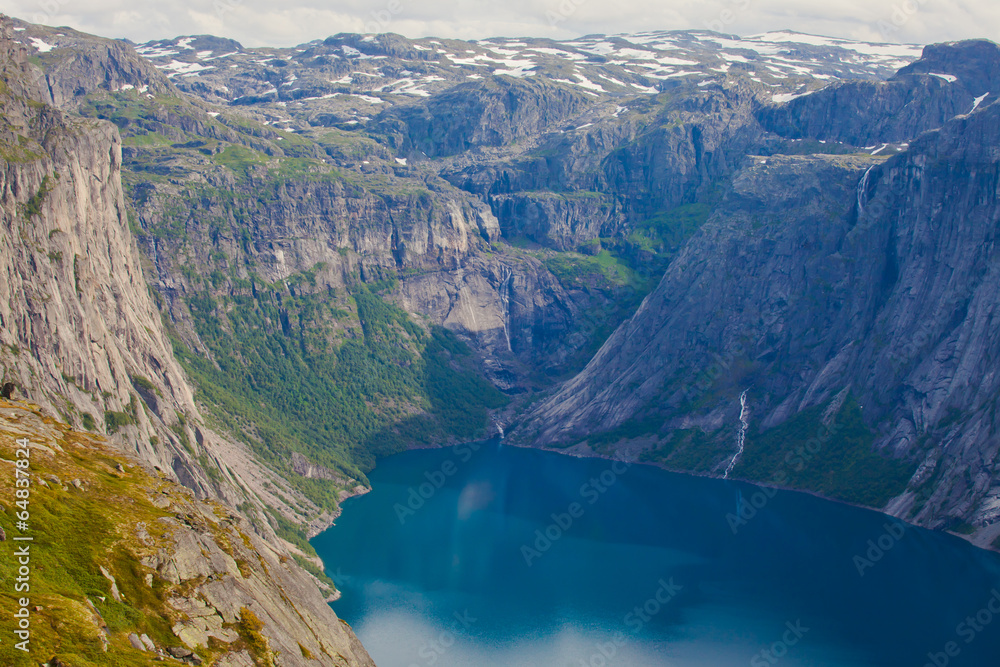 Norway Mountain Vibrant Landscape Trolltunga Odda Fjord Norge Hi