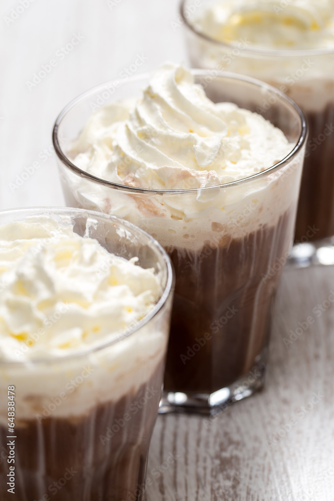 Coffee cocktail with cream foam Coffee cocktail with cream foam