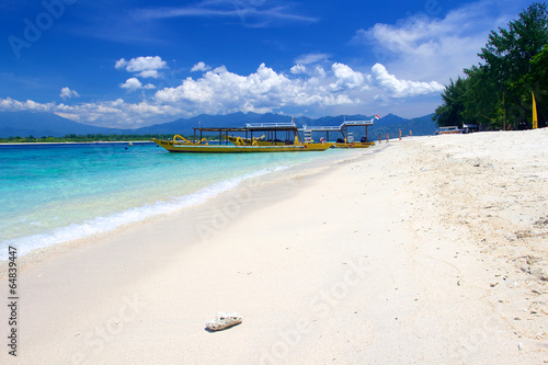 Beach on Gili Trawangan island photo