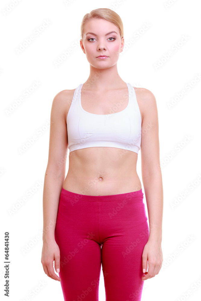 fitness woman sport girl in sportwear isolated on white fitness woman sport girl in sportwear isolated on white