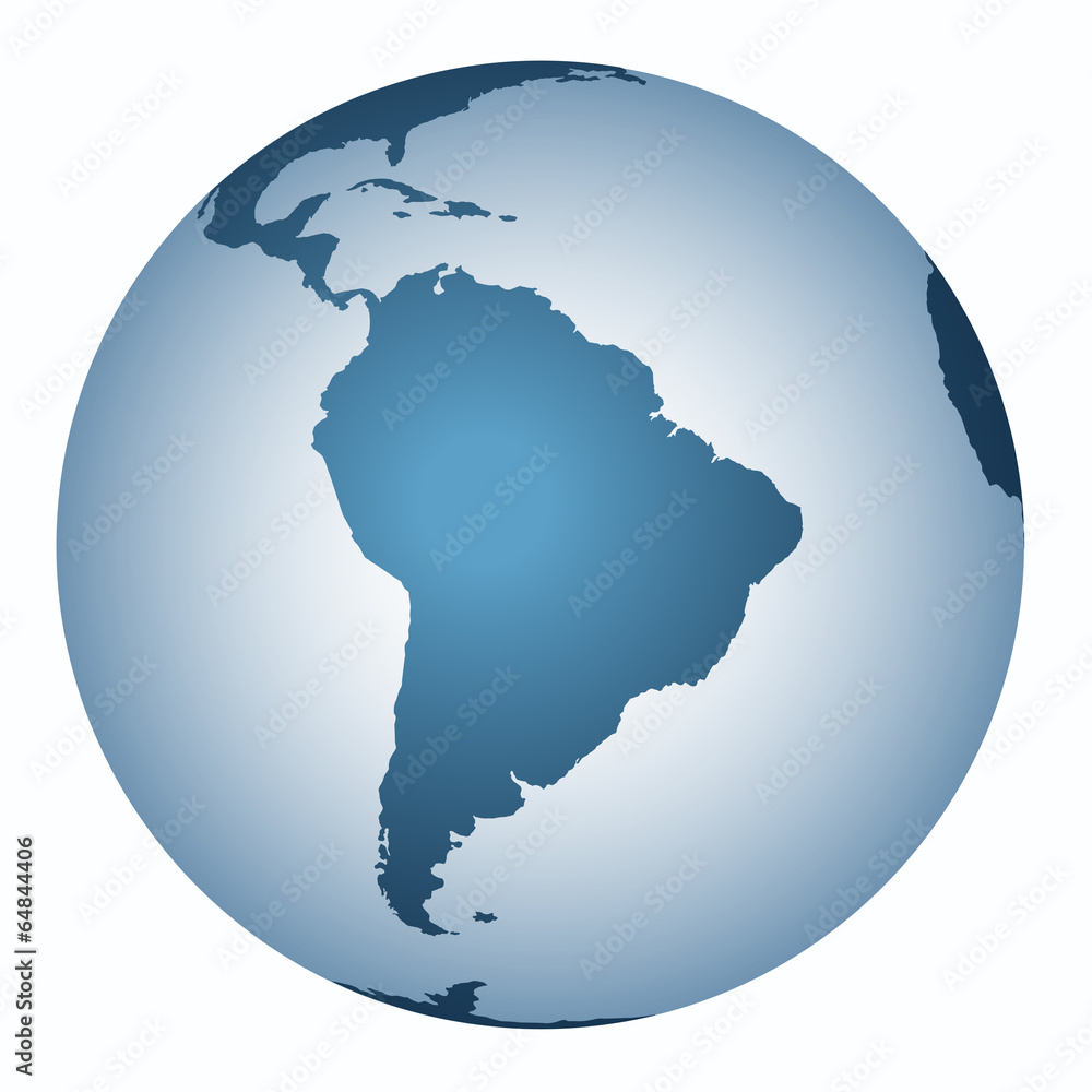 Yer küre  ( Güney Amerika  )
