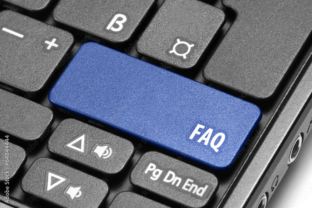 FAQ. Blue hot key on computer keyboard