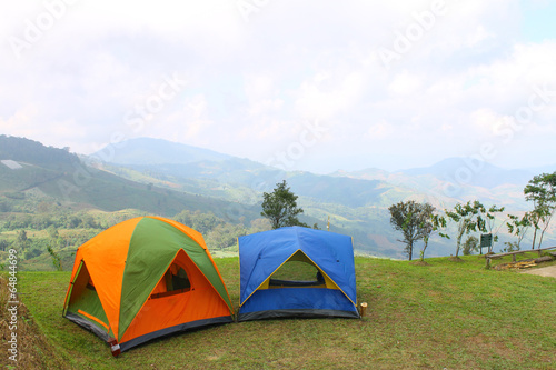 camping on mountain