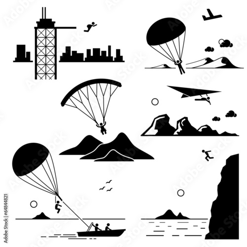 Extreme Sports Pictogram Icon Cliparts